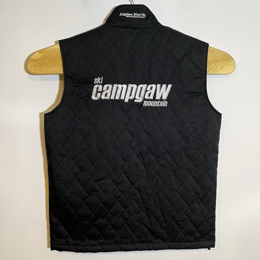 Alpine North Campgaw Snow Sports Ski Men's Small Black Waterproof Full‎ Zip Vest